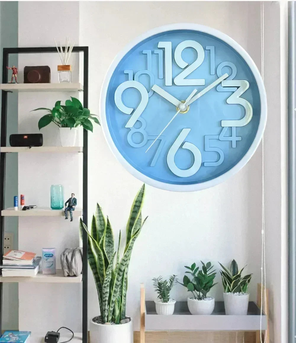 Children's Study Non-Ticking Wall Clock Luxury Silent Battery Operated Round Wall Clock for  Modern Simple Style Home Decor    Home Decor Supply | Online Retail | ShoreShopper.com