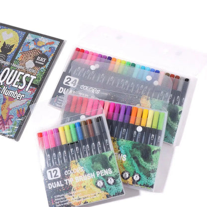 Cartoon Activity Color Painting Book Educational DIY Double-Sided Watercolor Pencil Hand Painted Quick-drying    Home Decor Supply | Online Retail | ShoreShopper.com