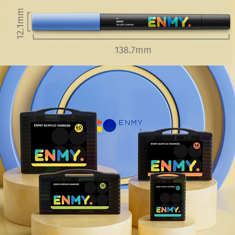 ENMY Acrylic Paint Markers Pen Soft Head Direct Liquid Graffiti Painting QuickDry Pigments Art Supplies for Felt    Home Decor Supply | Online Retail | ShoreShopper.com