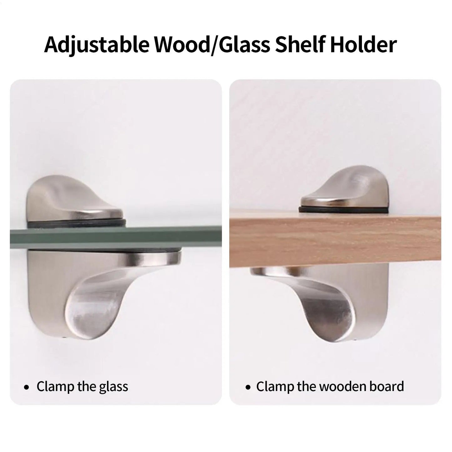 Shelf Brackets Adjustable Shower Glass Shelf Brackets Holder Parts Holder Support Clip Hardware for Wood Acrylic Cabinet Bar    Home Decor Supply | Online Retail | ShoreShopper.com