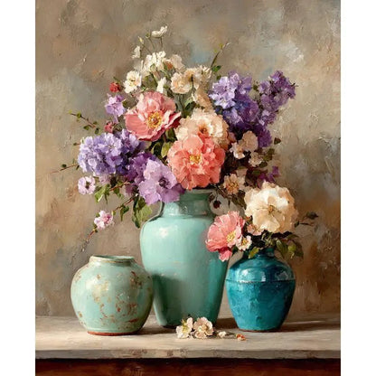 CHENISTORY Painting By Number Pink Flower Drawing On Canvas Hand Painted DIY Picture By Numbers Home Decoration    Home Decor Supply | Online Retail | ShoreShopper.com