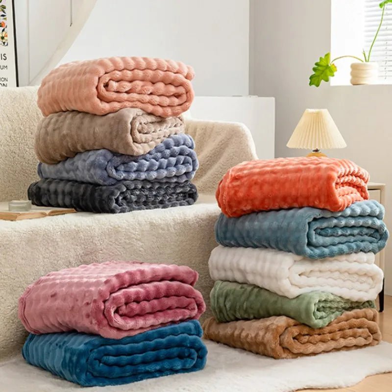 3D Bubble White Plush Blanket Textured Flannel Fleece Soft Warm Cozy Couch Throw Blanket Gift Plaid - Soft Throw Blankets    Your Coastal Marketplace | Shoreshopper.com