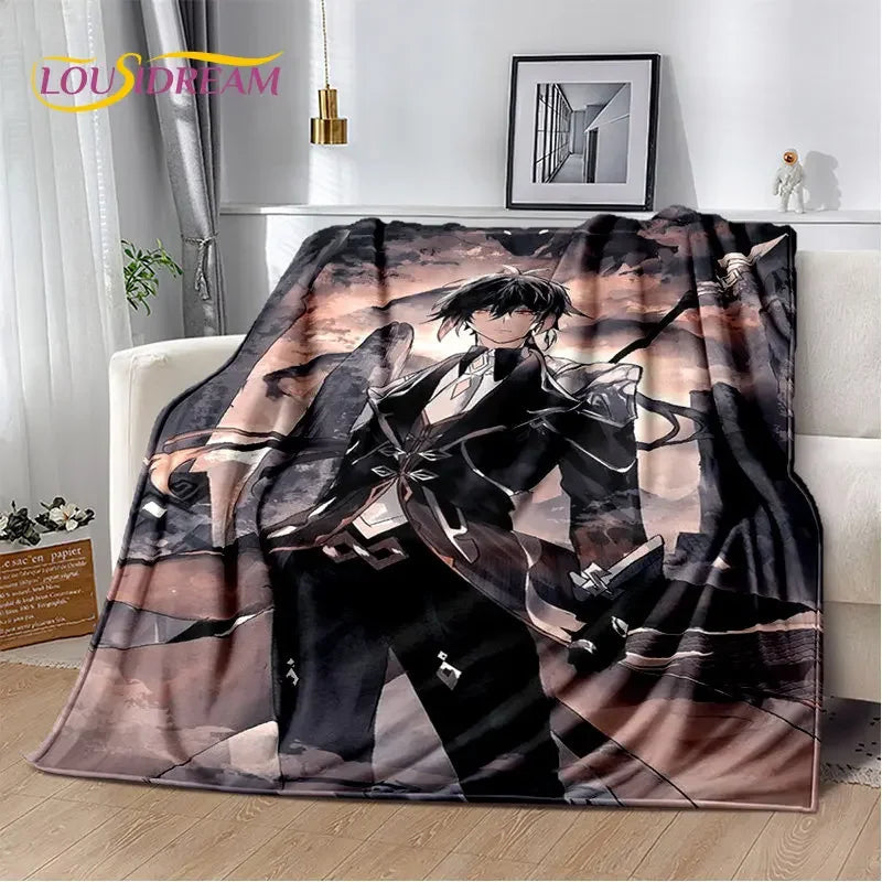 Genshin Impact Cartoon Game Soft Plush Blanket,Flannel Blanket Throw Blanket for Living Room Bedroom Bed Sofa Picnic Cover Kids    Your Coastal Marketplace | Shoreshopper.com