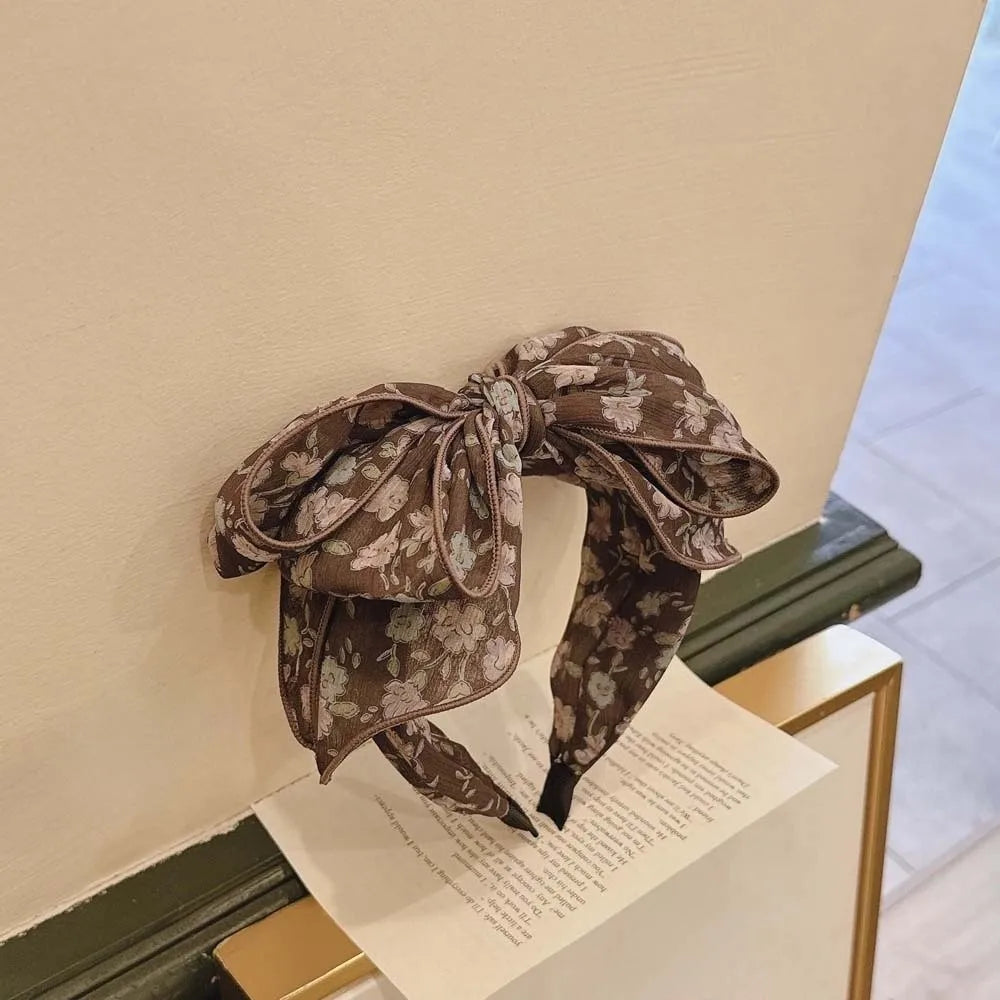 Headwear Three-layer Bow Headband ABS Creative Bownot Wide Hair Hoop Rose Contrasting Colors Floral Printed Hairband Wash Face    Your Coastal Marketplace | Shoreshopper.com