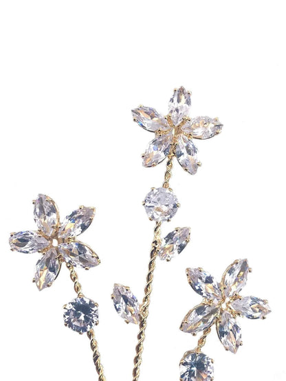 1cp Luxury Zircon Flower Women's Foot Ring Sexy Barefoot Beach Accessories