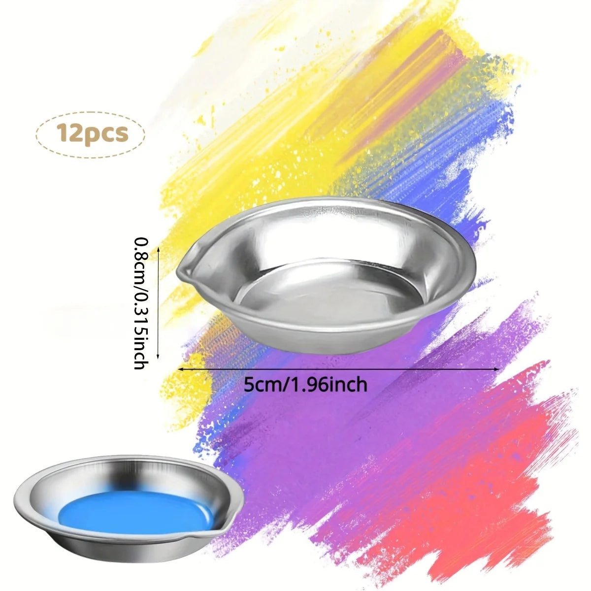 5/10/20pcs Durable Stainless Steel Paint Palette Set,Round Mixing Trays for Artists - Metal Art Supplies for Home and School Use    Home Decor Supply | Online Retail | ShoreShopper.com
