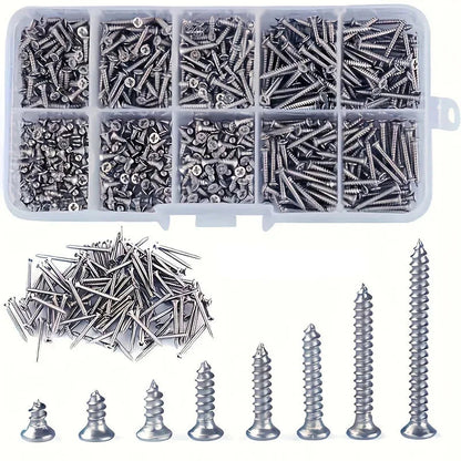 400pcs Self Tapping Wood Screws Set M2 Phillips Flat Head Sheet Metal Screw Self Tapping Screws Assortment Kit    Home Decor Supply | Online Retail | ShoreShopper.com