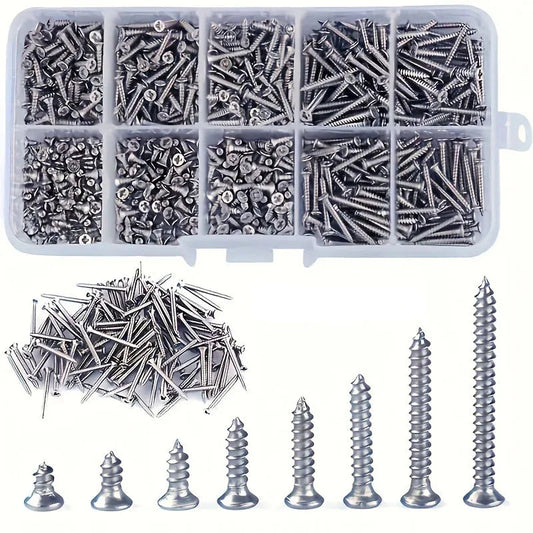 400pcs Self Tapping Wood Screws Set M2 Phillips Flat Head Sheet Metal Screw Self Tapping Screws Assortment Kit    Home Decor Supply | Online Retail | ShoreShopper.com