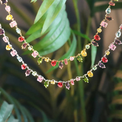 Brand 18K Gold Plated New Luxury Colourful Crystal Zircon Necklace For Women Fashion Party Jewelry Accessories Ladies Jewellery    Home Decor Supply | Online Retail | ShoreShopper.com