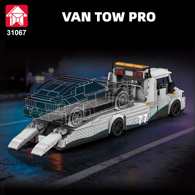 672Pcs Modified Trailer Building Blocks MOC Car Transporter Flatbed Tow Truck Vehicle Recovery Hauler Boys Festival Party Gifts - ShoreCo.Shop