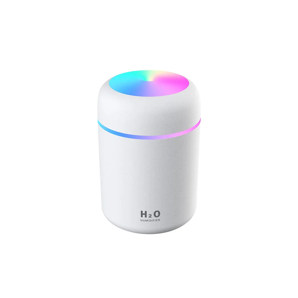 Portable Mini Air Humidifier For Bedroom,Personal Desktop,Car With Colorful Mood Lighting 2 Mist Modes And Auto Shut-Off - ShoreCo.Shop