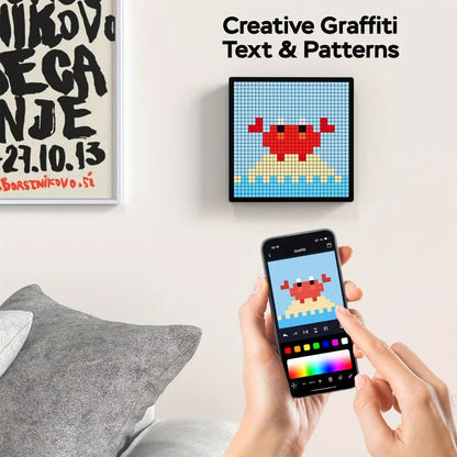 LED Pixel Display 32x32 Programmable Pixel Art Display With APP Control Creative Animation Interesting Text And Digital Clock    Home Decor Supply | Online Retail | ShoreShopper.com