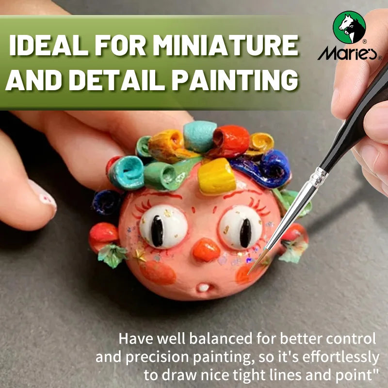 10pcs Marie's Miniature Model Synthetic Paintbrushes Kit,Micro Detail Brush Set for Acrylic,Oil,Watercolor,Paint by Number    Home Decor Supply | Online Retail | ShoreShopper.com