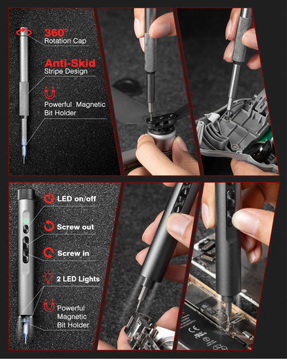 138 In 1 Electric Professional Screwdriver Set Cordless Multifunctional iPhone & Glasses Repair Tool Magnetic Bit Household Kit    Home Decor Supply | Online Retail | ShoreShopper.com