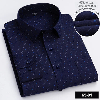 New in shirt long-sleeve shirts for men slim fit formal plian shirt single pocket office clothes soft plaid cotton designer tops    Home Decor Supply | Online Retail | ShoreShopper.com