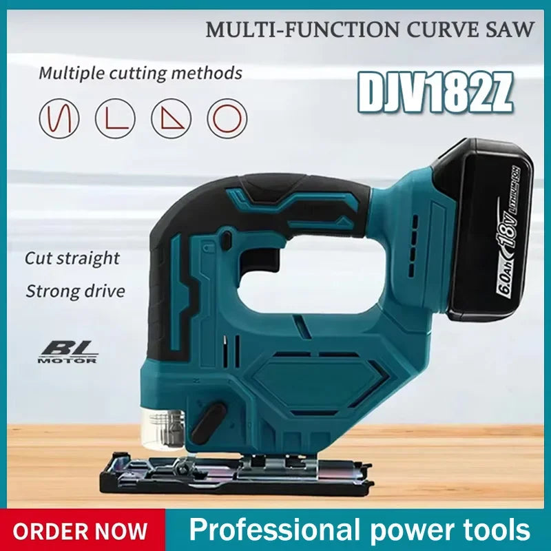 Fit Makita DJV182Z Cordless 18V Lithium Battery Rechargeable Electric Jig Saw Curve Saw Woodworking Cutting Multifunction Saw    Home Decor Supply | Online Retail | ShoreShopper.com