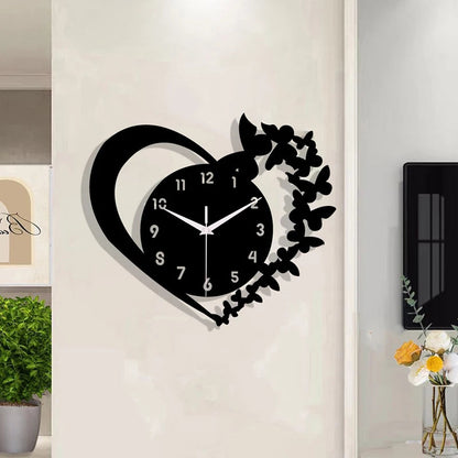 Heart shaped frameless design acrylic silent clock living room bedroom home decoration Mother's Day New Year Easter gift    Home Decor Supply | Online Retail | ShoreShopper.com