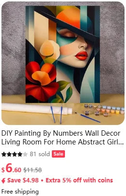 Acrylic Paint By Numbers Modular Picture With Paint Drawing On Canvas Adults Handpainted Gift Wall Art Painting Home Decor    Home Decor Supply | Online Retail | ShoreShopper.com