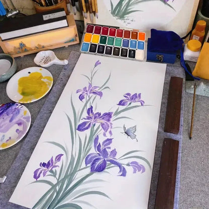 The 24-color traditional Chinese painting pigments for Nail art or beginners in ink wash painting and landscape painting    Home Decor Supply | Online Retail | ShoreShopper.com