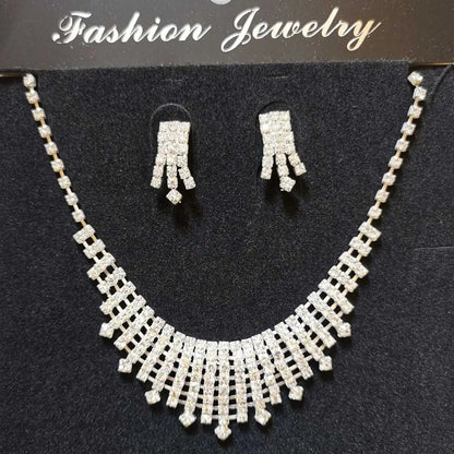 Luxurious Wedding Jewelry Sets for Bridal Bridesmaid Jewelery Drop Earring Necklace Austria Crystal Wholesale Gift    Home Decor Supply | Online Retail | ShoreShopper.com