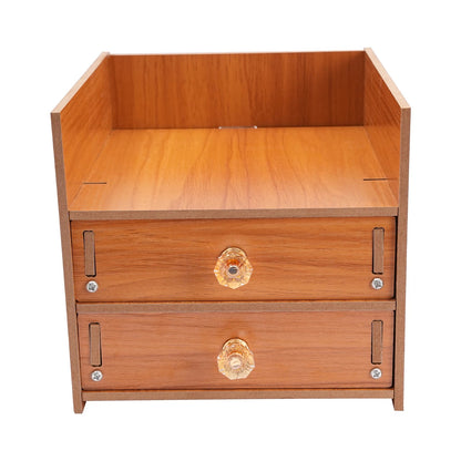 Wooden Desk Organizer W/ Drawer File Storage Desk Monitor Riser Computer Stand    Home Decor Supply | Online Retail | ShoreShopper.com