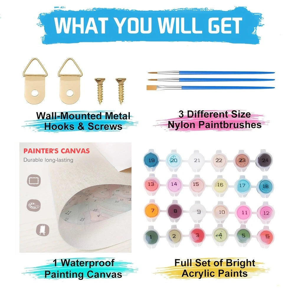 Paint by Numbers Kit for Adults，children，Beginner to Advanced NumberOil Paintin ，Home Decor ，DIY Art Scenery Oil Paintin    Home Decor Supply | Online Retail | ShoreShopper.com