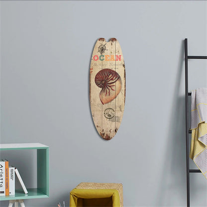 Beach Ocean Theme Surfboard Wooden Leisure Home Party Festival Hanging Decoration Bar Home Wall Retro Decor Wooden Print Sign    Your Coastal Marketplace | Shoreshopper.com