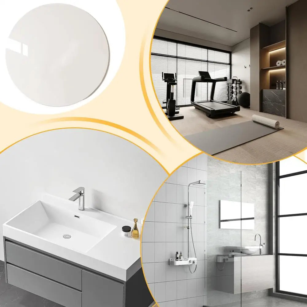 Acrylic Mirror Sheet Frameless Bathroom Wall Mirror Stickers Adhesive Bathroom Vanity Mirrors Waterproof Room Wall Decor For    Home Decor Supply | Online Retail | ShoreShopper.com