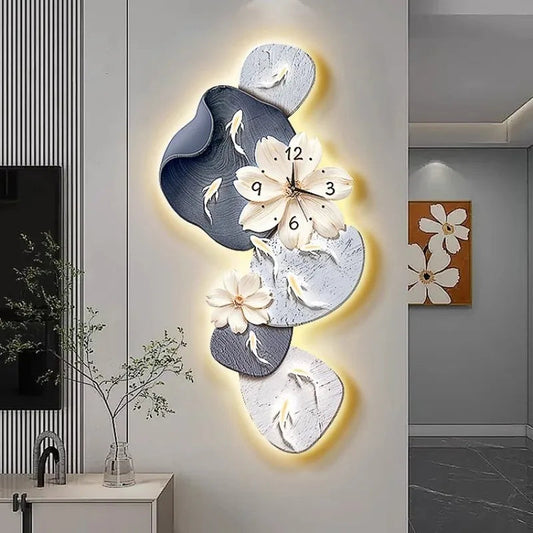 Wall Clock Modern Minimalist Nine Koi Fish Large Silent Wall Clock Home Decor Living Room Bedroom TV Background No Drilling    Home Decor Supply | Online Retail | ShoreShopper.com