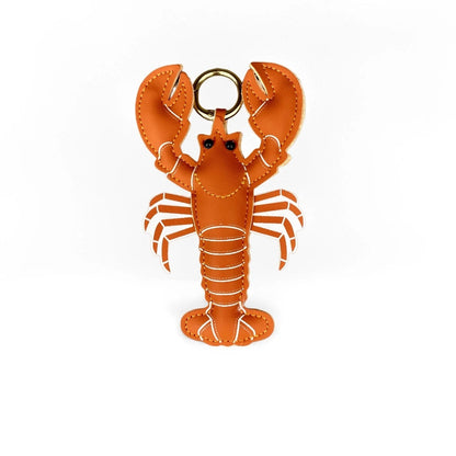 4 Pcs Stylish PU Leather Summer Beach Style Keychain/Bag Charm Set-Cute Lobster/Crab/Seashell-car/Bag/Room Accessories/Hanger-    Your Coastal Marketplace | Shoreshopper.com