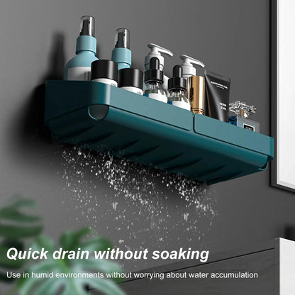 Bathroom  Kitchen Convenience Rack Shelf Makeup Storage Organizer Cosmetics Shampoo Rack Shower Shelf Wall Spice No Drilling    Home Decor Supply | Online Retail | ShoreShopper.com