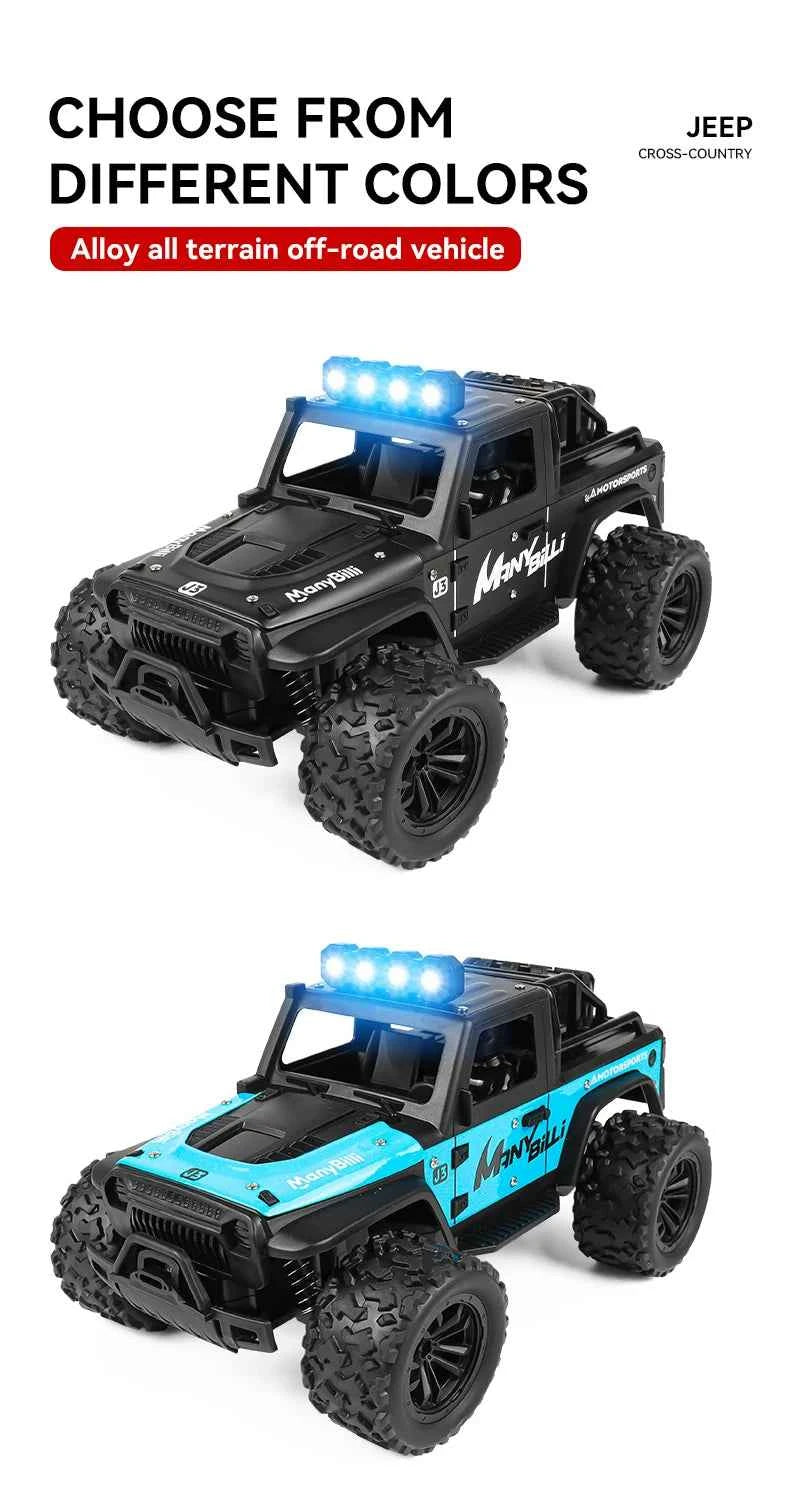 RC Off road Truck 1/16 4WD RTR Durable Beginner All Terrain RC Car High Speed 20Km/h Remote Control Monster Truck Adult Gift Toy