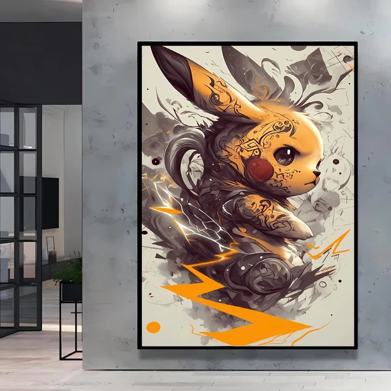 High Quality Pokemon Arcanine Pikachu Wall Painting with Unique Designs and Gorgeous Colors Adding A Touch of Brightness To Wall    Home Decor Supply | Online Retail | ShoreShopper.com