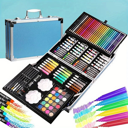 Art Supplies, 145 Pack Painting Drawing Art Kit , Deluxe Double Layers Art Set Crafts, Colored Pencils, Oil Pastels, Watercolor    Home Decor Supply | Online Retail | ShoreShopper.com