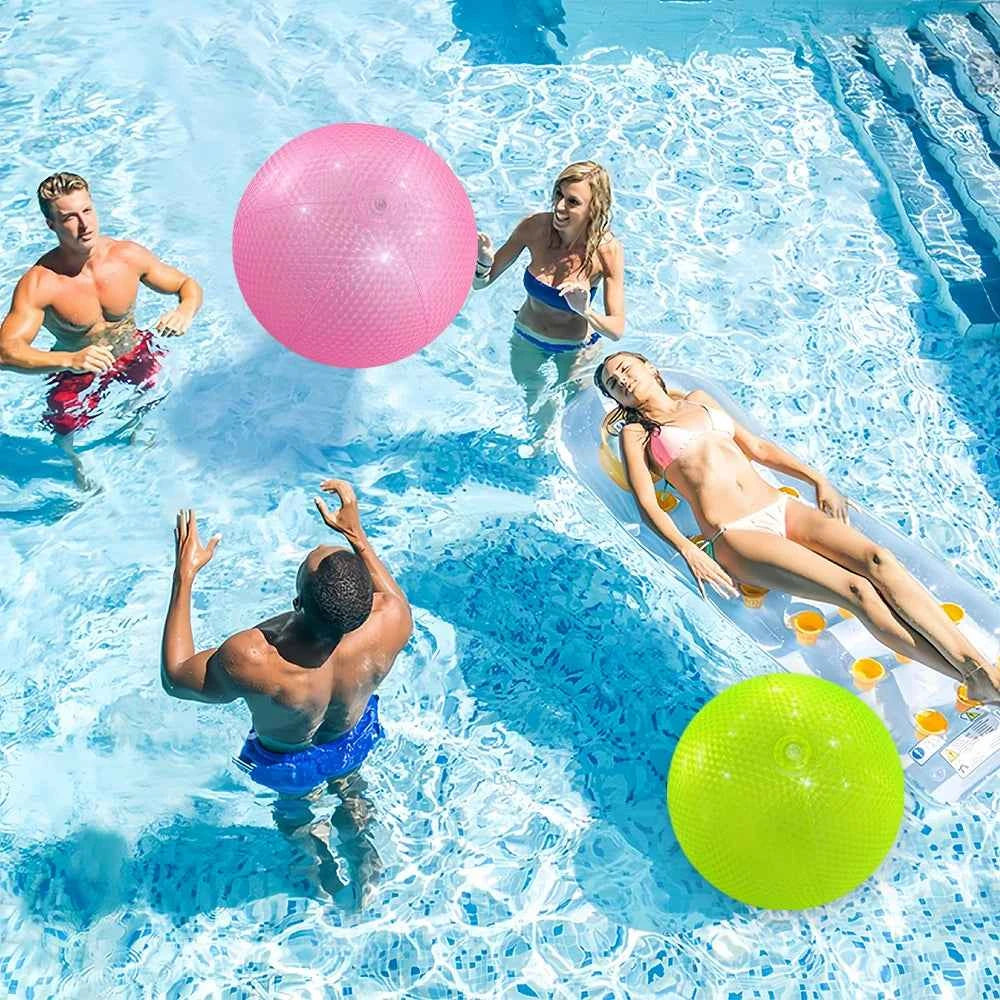 1pc Colorful Pearl Beach Ball Inflatable Beach Ball, Suitable For Beach Pool Party Games