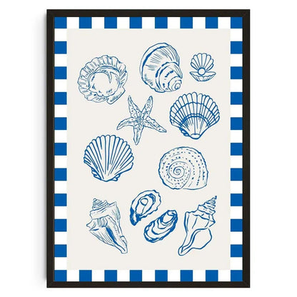 Seashells Meet Me At The Beach Poster Summer Sea Bikini Coastal Quotes Canvas Painting Trendy Wall Art Room Home Decor    Your Coastal Marketplace | Shoreshopper.com