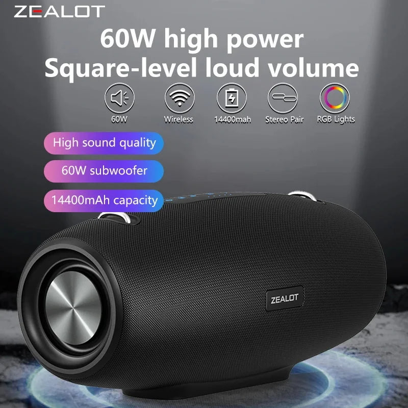 Zealot S67 Wireless Speaker WithShoulder Strap,Outdoor,Waterproof,Portable Speaker with Loud Stero and Booming Bass,40H Playtime    Home Decor Supply | Online Retail | ShoreShopper.com