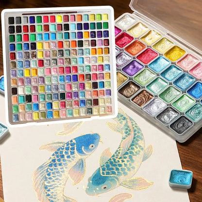 12/24/35/48Color Pearlescent Solid Watercolor Paint Multifunctional Painting Tool Set Painting Paint DIY Watercolor Sets    Home Decor Supply | Online Retail | ShoreShopper.com