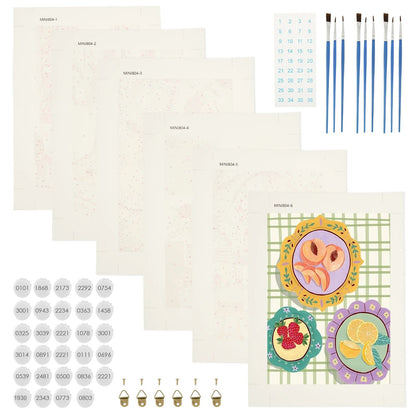 6Pcs Beginners Oil Painting Set Paint by Numbers Kit with Canvas and Brush Accessories Painting Kit for Home Office Wall Decor    Home Decor Supply | Online Retail | ShoreShopper.com