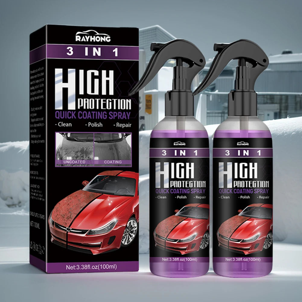 3 In 1 Car Ceramic Coating Spray High Protection Shine Armor Ceramic Car Wash Car Shield 30/100ml Polishing Spraying Wax Tools    Home Decor Supply | Online Retail | ShoreShopper.com
