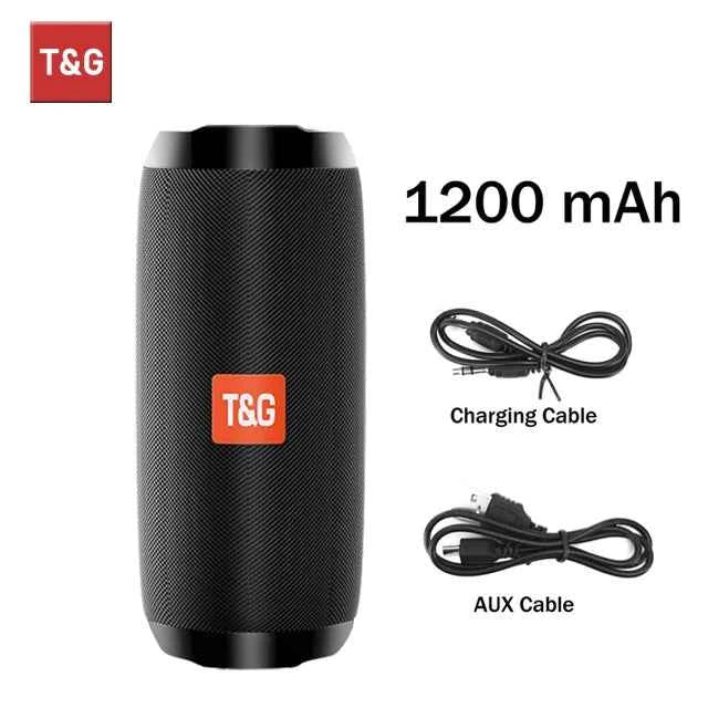 Bluetooth Speaker T&G TG117 Portable TWS Sound Box Waterproof Loudspeaker Outdoor Stereo Surround Speakers Support TF FM Radio