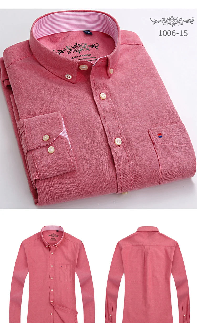 New in shirt long-sleeve shirts for men slim fit formal plian shirt single pocket office clothes soft plaid cotton designer tops    Home Decor Supply | Online Retail | ShoreShopper.com