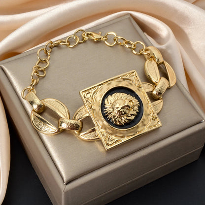Gold Plated Jewelry Set  For Women African Indian Dubai Wedding Jewellery Luxury Choker Necklace Bracelet Earring Cuff Rings    Home Decor Supply | Online Retail | ShoreShopper.com