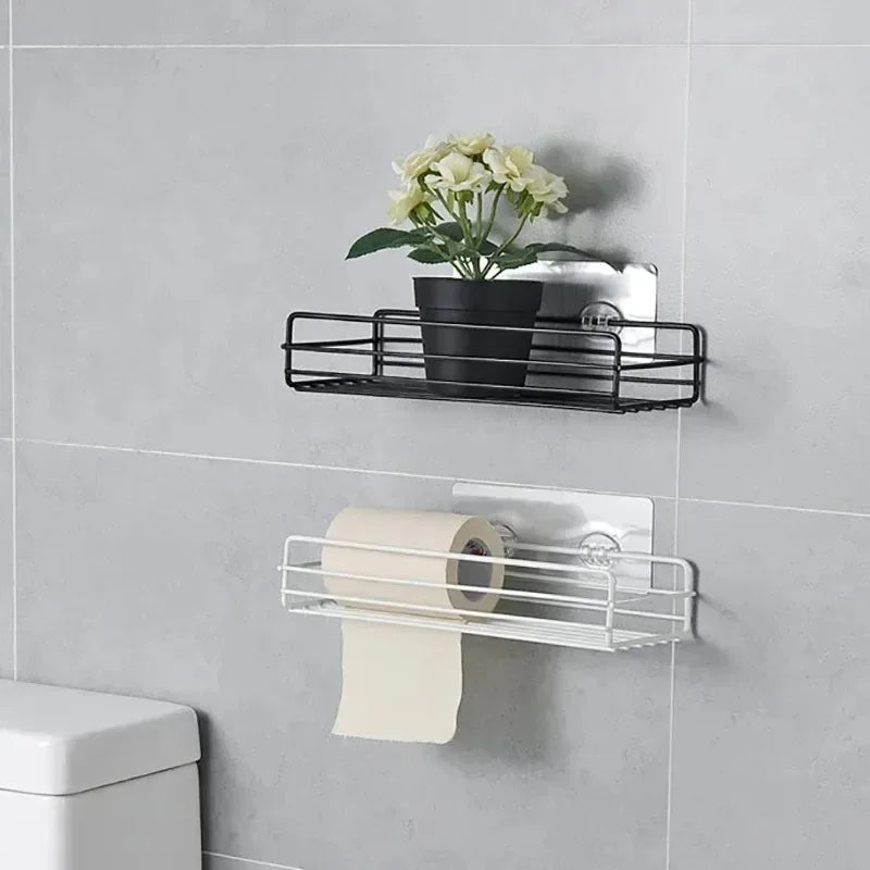 Toilet Storage Rack Bathroom Shelf No-Drill Corner Shelf Shower Wall Mounted Shelf Bracket Bathroom Accessory Organizer Shampoo    Home Decor Supply | Online Retail | ShoreShopper.com