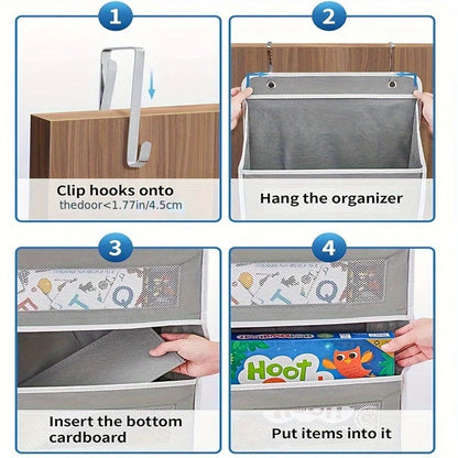 5-Shelf Hanging Storage Organizer - Behind Door, Anti-Tilt, 5 Large Capacity Pockets, Suitable for Bedroom, Bathroom    Home Decor Supply | Online Retail | ShoreShopper.com
