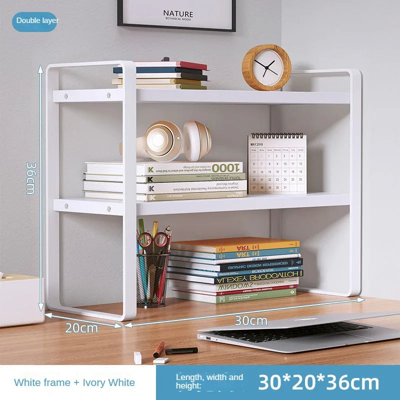 Shelf Desktop Storage  Bookshelf Student Desk Shelves Racks Office Computer Desk Tiered Cabinet Home Storage Holders Organizer    Home Decor Supply | Online Retail | ShoreShopper.com