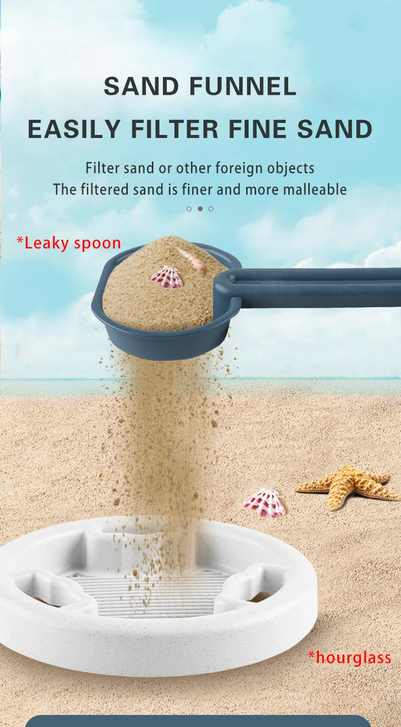 9 pieces beach toys beach bucket set A bucket, filter, accessories for homemade ice cream Can make ice ball Beach travel to    Your Coastal Marketplace | Shoreshopper.com