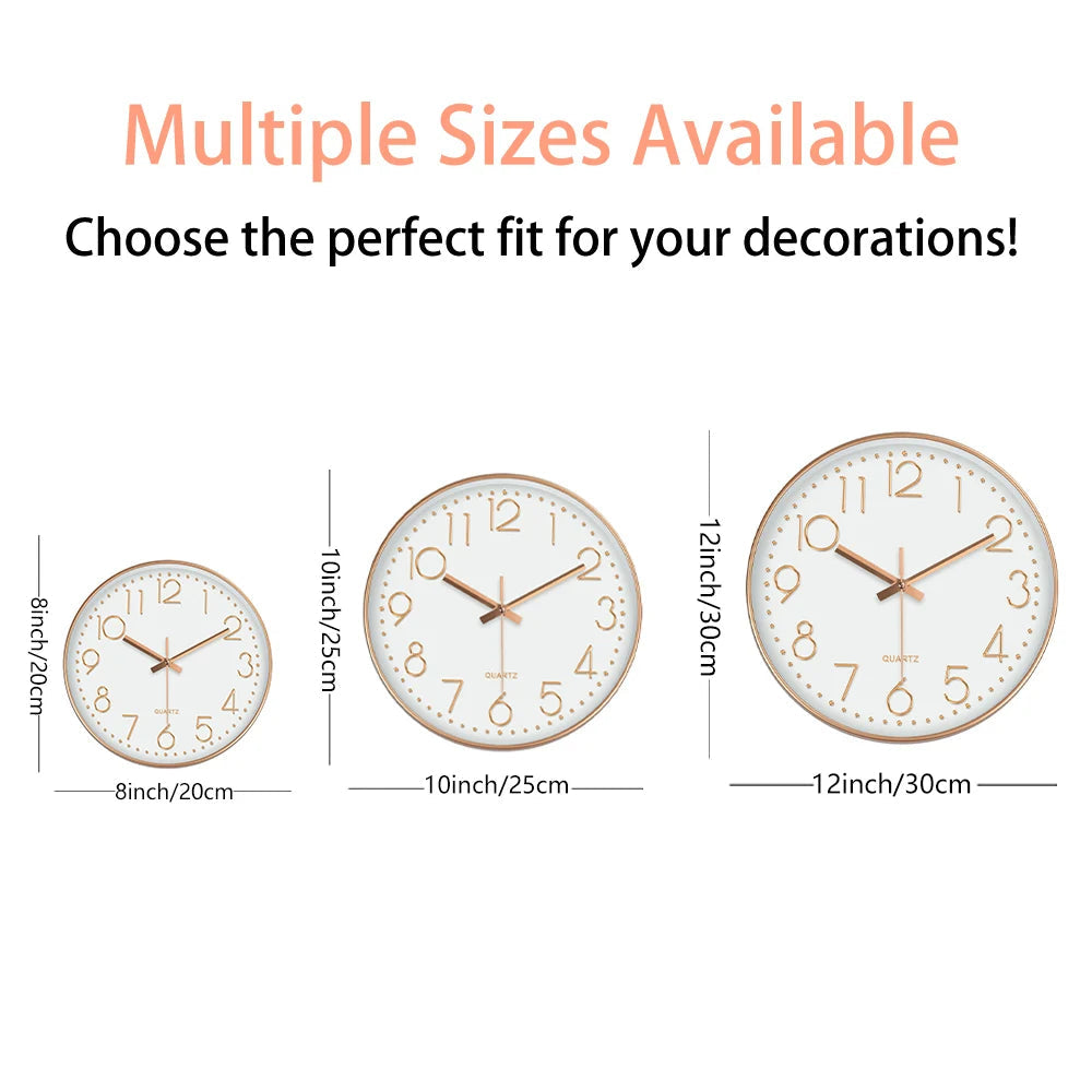 Minimalist Quartz Wall Clock Cubic Digital Clock Modern Style Silent Non Ticking Living Room Bedroom Office Clock 8/10/12 Inch    Home Decor Supply | Online Retail | ShoreShopper.com