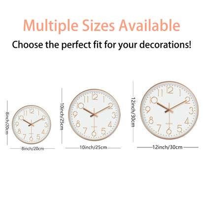 Minimalist Quartz Wall Clock Cubic Digital Clock Modern Style Silent Non Ticking Living Room Bedroom Office Clock 8/10/12 Inch    Home Decor Supply | Online Retail | ShoreShopper.com