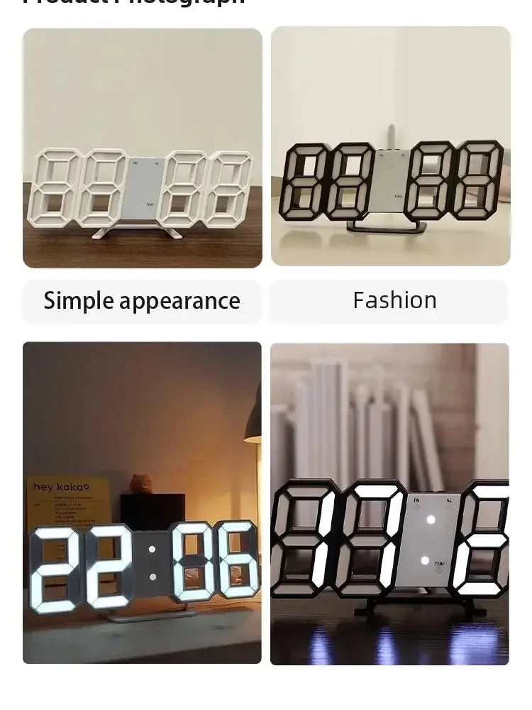 Multifunctional USB Ported LED 3D Digit Style Digital Clock    Home Decor Supply | Online Retail | ShoreShopper.com
